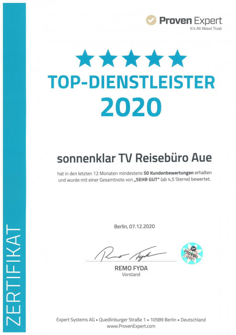 Proven Expert - TOP Dienstleister