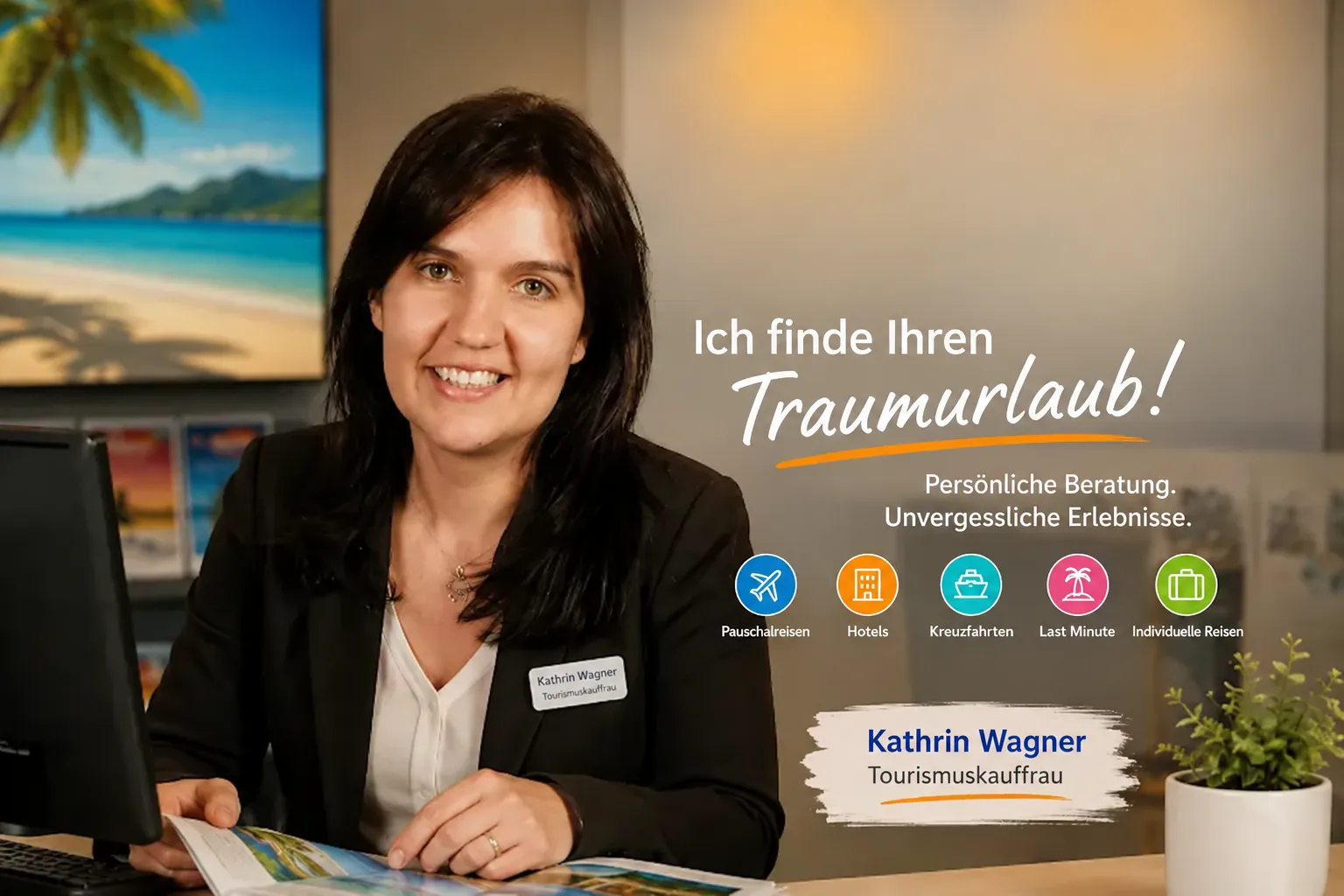 Kathrin Wagner, Tourismuskauffrau im sonnenklar.TV Reisebüro Stuttgart Milaneo