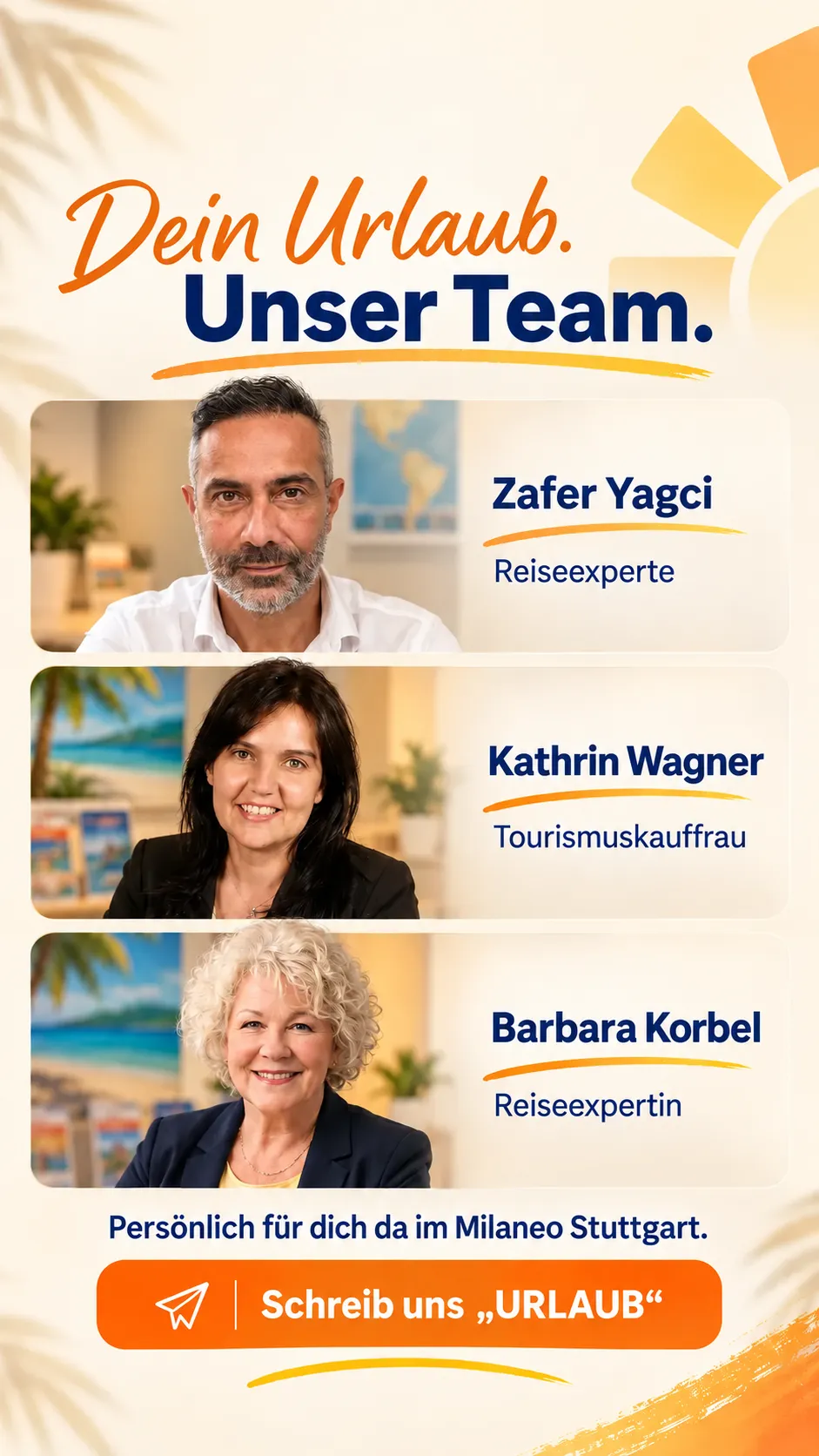 Unser Team im Milaneo Stuttgart: Zafer Yagci, Kathrin Wagner und Barbara Korbel
