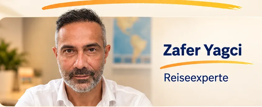 Zafer Yagci, Inhaber und Reiseexperte im sonnenklar.TV Reisebüro Stuttgart Milaneo